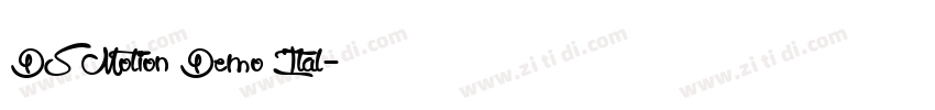 DS Motion Demo Ital字体转换